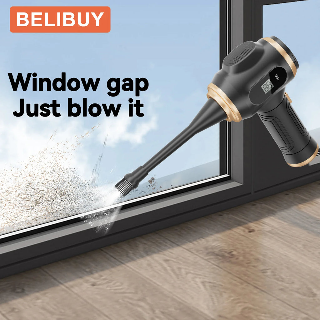 High-Power USB Rechargeable Vacuum Cleaner for Home and Automotive Use with Strong Suction for Carpets and Upholstery